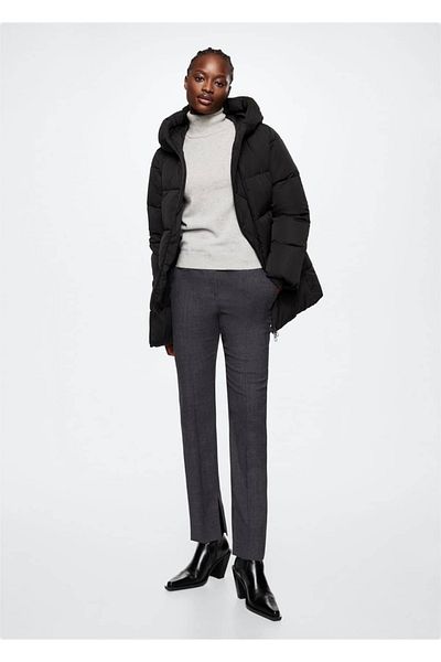 MANGO Woman Anorac matlasat cu glugă