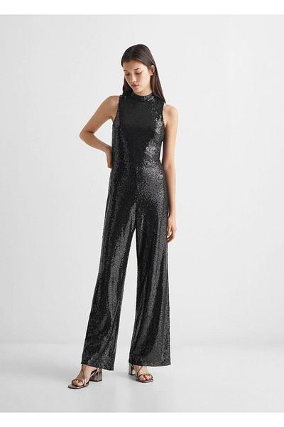 Mango Teen Black Overalls for Kids