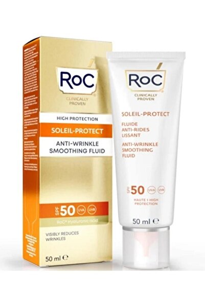 Roc Güneşin Neden Olduğu Kırışıklıklara Karşı Koruyucu Spf50 Yüz Güneş Kremi 50 ml