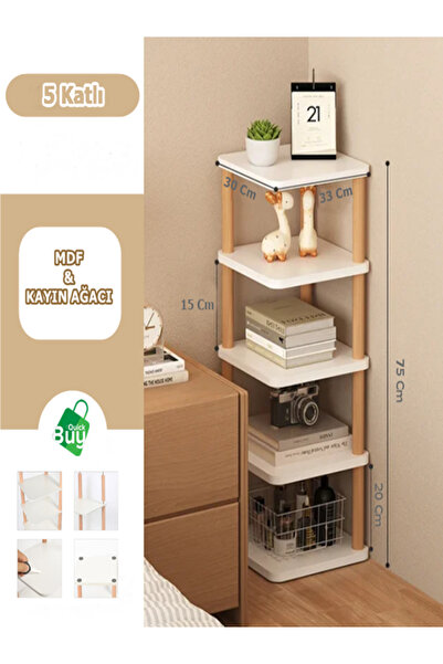 QuickBuy Dikey Kitaplık Bölmeli Ayakkabı Organizer Dekoratif Kitap Rafı