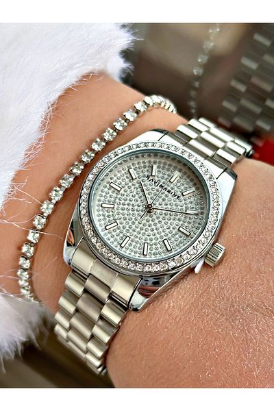 Navimarine Gold Color Steel Cord Women's Wristwatch + Bracelet Gift