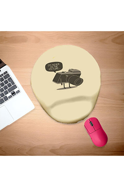 UcuruStore Δεν είμαι ποτέ στην εικόνα... Γραπτό Mouse Pad με στήριξη καρπού