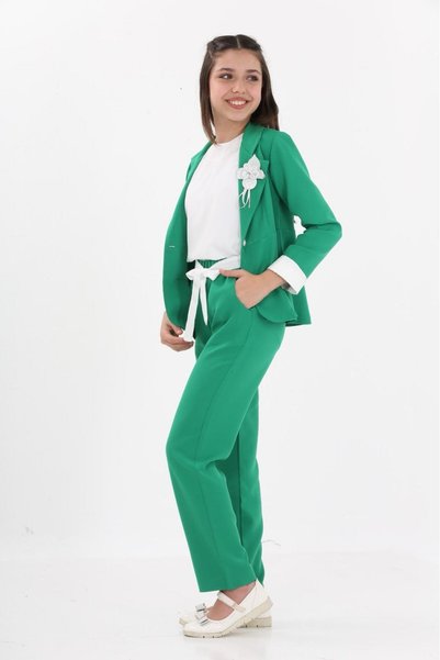 Jannock Young Girl's Special Day Holiday 3-Piece Set Set Jacket-Pants-Blouse ...