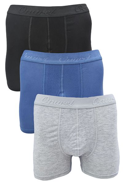 Onurel Regular Fit 3 Pack Elite Platinum Men's Lycra Boxer Shorts