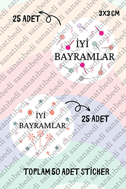 Beyaz Grafik Ετικέτα με αυτοκόλλητο για το Καλό Πάσχα (50 τεμάχια 3x3 cm)