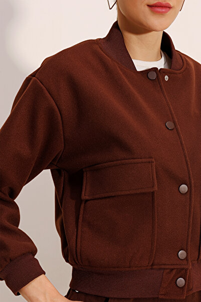 Bigdart 0688 Double Pocket Bomber Jacket - Brown
