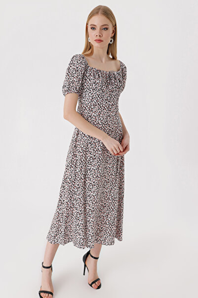 Bigdart 2387 Slit Detailed Dress - D.black