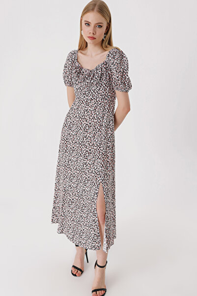 Bigdart 2387 Slit Detailed Dress - D.black