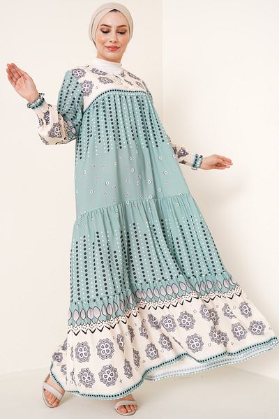 Bigdart 2175 Φόρεμα Hijab με σχέδιο - D.mint