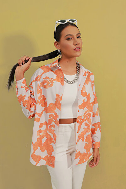 Bigdart 3900 Oversize Long Basic Shirt - D. Orange