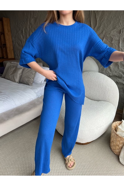 Bianco Lucci Women's Ribbed Camisole Top and Bottom Set60201020