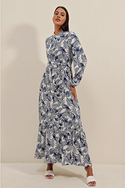 Bigdart 2158 Exotic Pattern Dress - D.dark blue