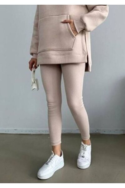 Ral Sport RalSport Kadın Kapüşonlu Sweat Fitilli Tayt Takım