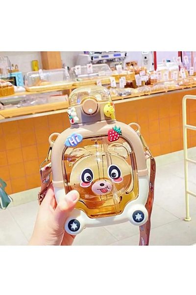 VANCL Teddy Bear Children's Water Bottle| Kawai Model Drinker| Sports Flask (WITH STICKER GIFT) 900 ml Essu35