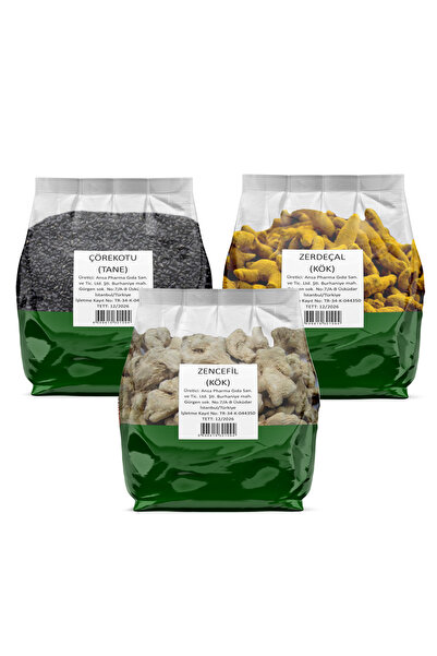 ansapharma Ekonomik Kış Paketi Zencefil Kökü + Zerdeçal Kökü + Çörekotu
