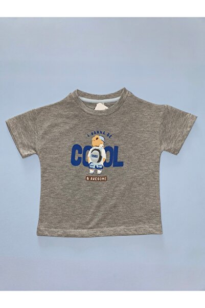 Cool Teddy Çocuk Tshirt Gri