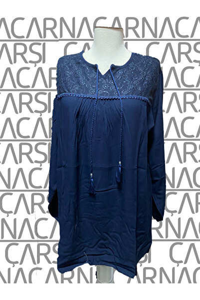 nacar çarşı Bluză confortabilă pentru femei, de culoare uni, cu detalii din șnur