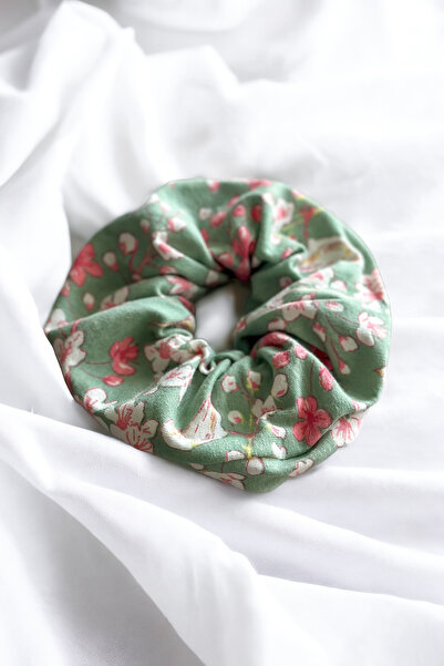 pistore Σετ 2 μπαντάνες και αγκράφες με πράσινο floral σχέδιο