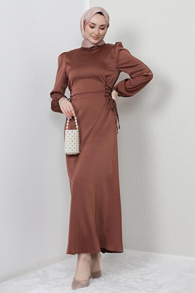 GİZ AGİYİM Sahra Hijab Φόρεμα Χάλκινο