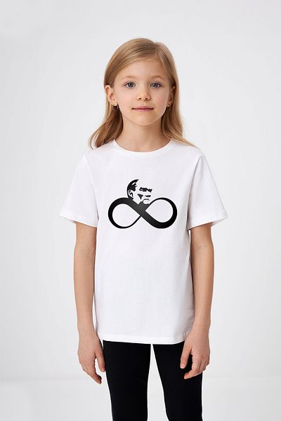 ADABEBEK Tricou pentru fetiță cu imprimeu Ataturk Love Infinity Sign