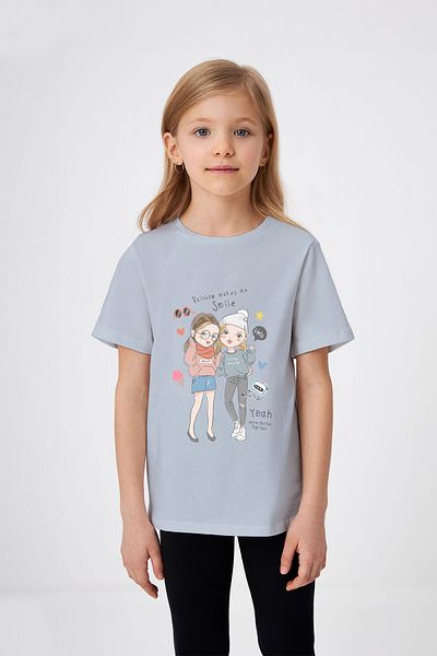 ADABEBEK Tricou pentru fetiță cu imprimeu Girl Friends