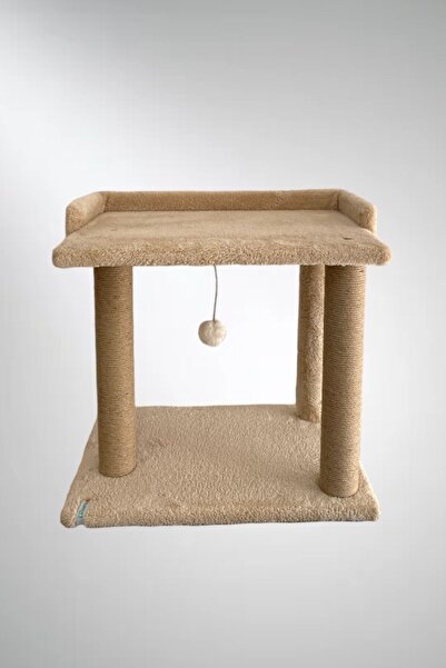 Nursoft Teraslı Yataklı Ponponlu Kedi Tırmalaması