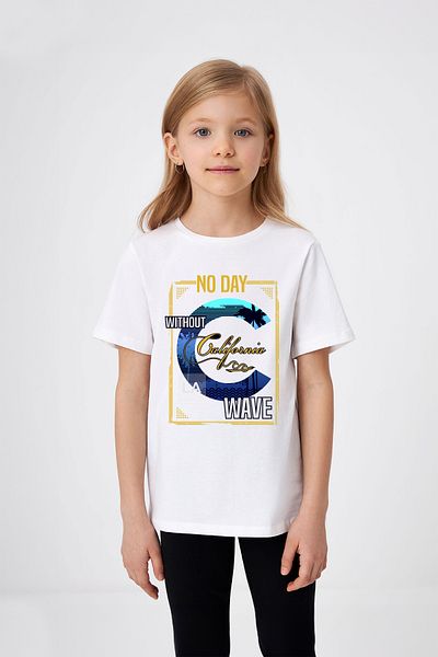 ADABEBEK Tricou pentru fetiță cu imprimeu California Wave