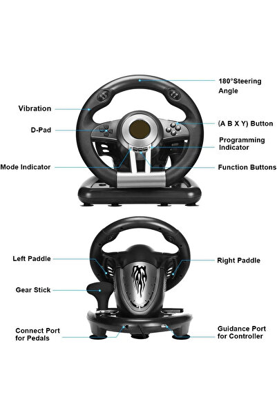 Adalia Pc/Ps3/Ps4/Steam/Switch/XboxOne/Xbox Series S/X Uyumlu Direksiyon Seti