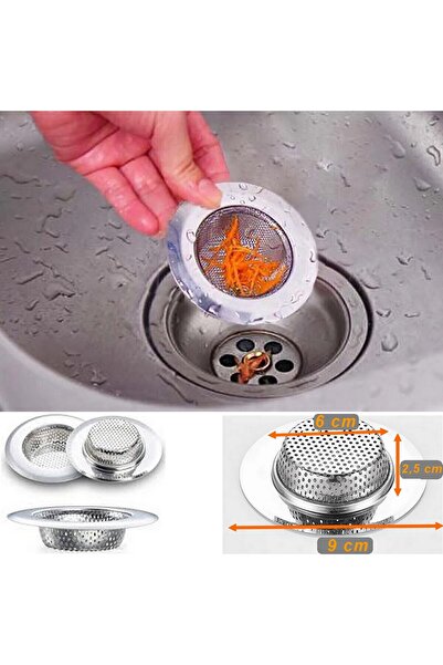 BarkoFix 11 Cm Büyük Boy Paslanmaz Çelik Lavabo Süzgeci - Evye Süzgeci - Eviy...