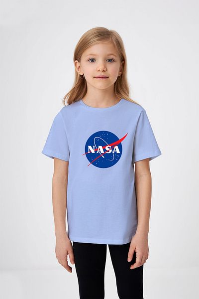 ADABEBEK Tricou pentru fetiță cu imprimeu cu emblema Nasa