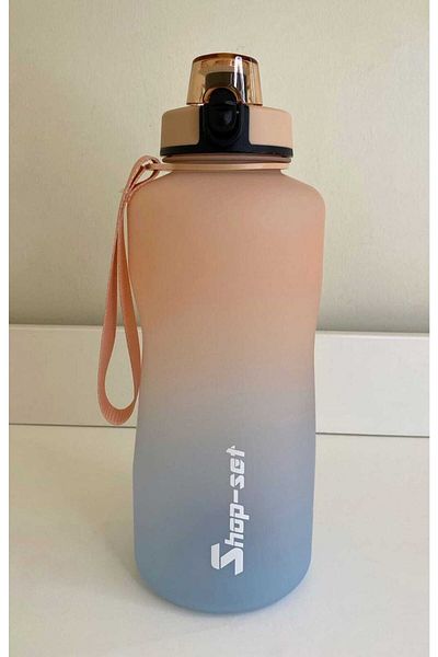 Shop-set 2000 ml Tritan Motivated Water Bottle with Straw and Strainer (SOMON - LIGHT BLUE)Gift Gift?