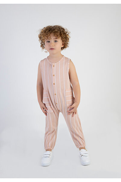 Harika KIDS Boy's Cotton Fabric Sleeveless Salopet Jumpsuit