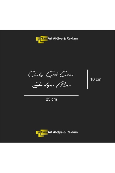 sticker ملصق سيارة "Only God" بتصميم بسيط