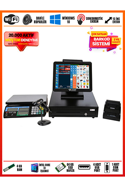 POS START Terazili Market Barkod Sistemi | Pratik, Güvenli, Kolay Çözümler | 20.000 Esnafın Tercihi Marka