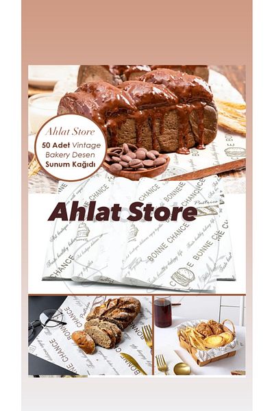 Ahlat Store Oil Paper Mixed Pattern Presentation Paper American Service Oil Presentation Paper Large Size (50 Pieces)