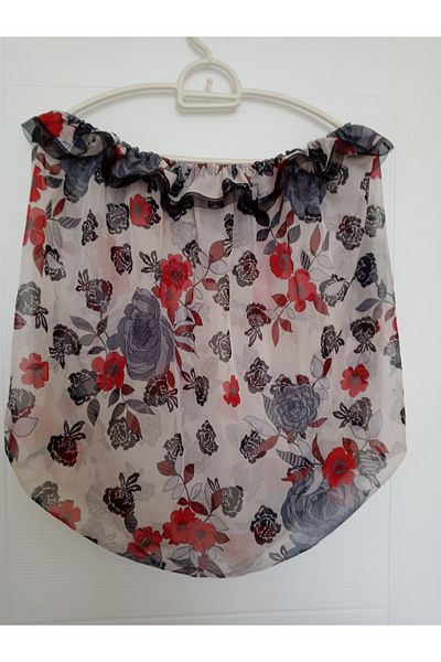 KobalBusiness Lattice Tulle - Floral Multi Chiffon Organza Ribbon 135 cm Diameter Small Lattice Tulle.