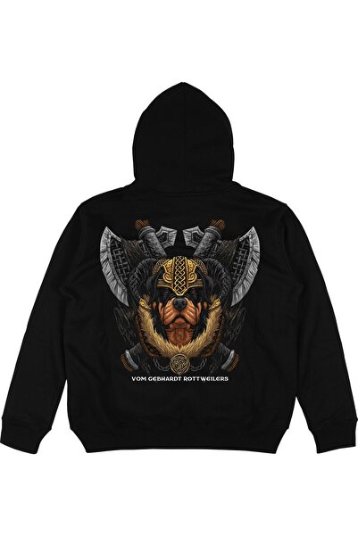 Adrift Φούτερ με κουκούλα Warrior Black Oversize Unisex Hoodie