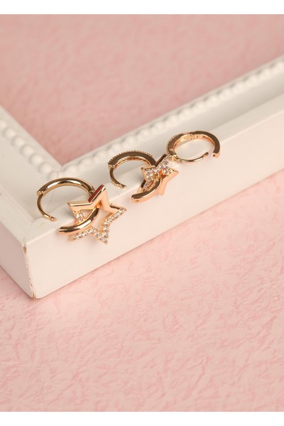 Richard Jewell Kadın Çelik Altın Kaplama Yıldız Küpe