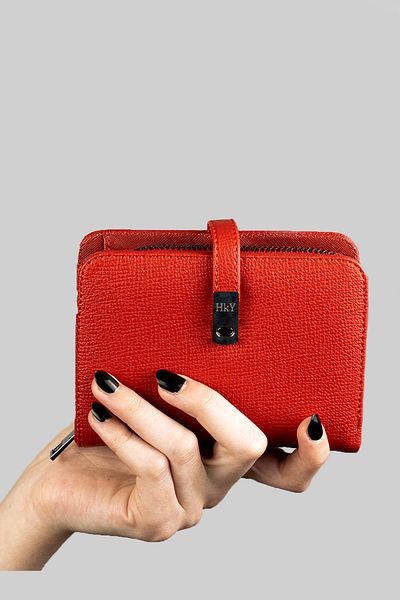 HKY Small Size Women's Wallet with Wooden Box