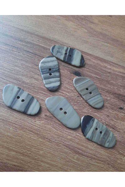 İMREN AKSESUAR Κουμπί ασύμμετρου πολυεστέρα λέιζερ με σχέδιο σε καφέ και μπεζ...