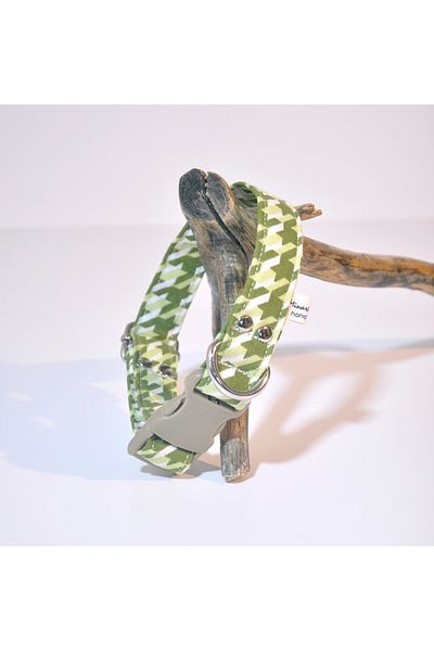 minart design Houndstooth Patterned Dog Collar, Collar
