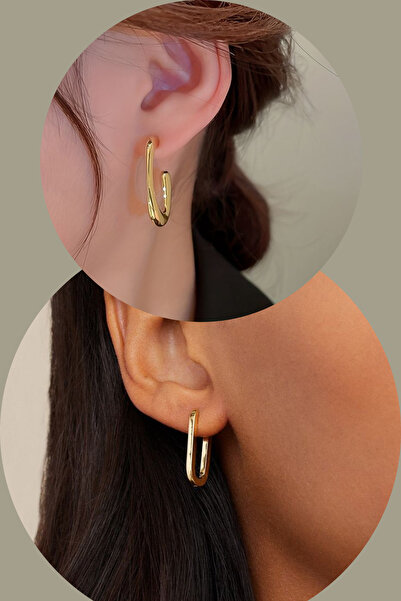 Diloshtrend Design Kadın Küpe 6'lı Set Dekoratif Gold