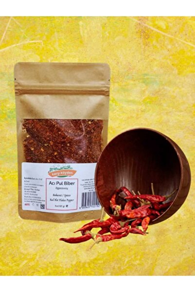 Karşı Köyden Acı Kırmızı Pul Biber, Red Hot Pepper Flakes, 60 G