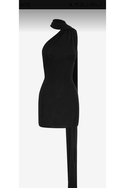 Nsb Tasarım Rochie neagră de damă cu un singur umăr