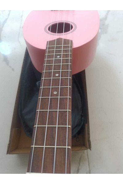 PUKA PINK COLOR SOPRANO SIZE PINEAPPLE MODEL UKULELE+CASE+PENA