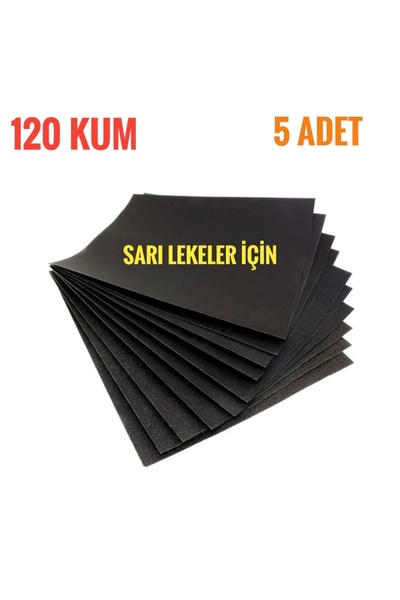 trendwall Kağit Su Zimparasi 120 Kum Sarı Lekeler Için Uygundur ( 5 Adet )