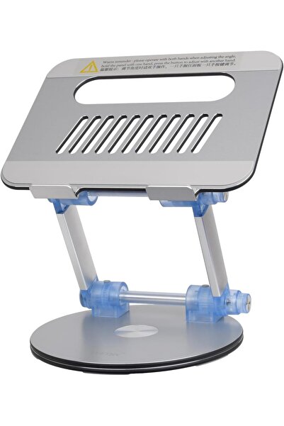 Fogy Μεταλλική βάση φορητού υπολογιστή, ρύθμιση πολλαπλών γωνιών ανύψωσης, περιστροφή 360 μοιρών της βάσης tablet