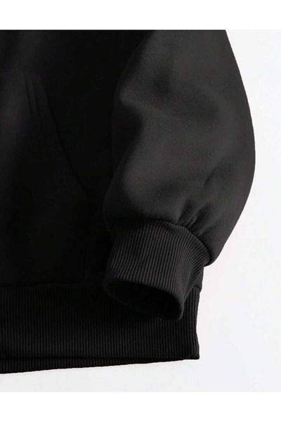 PERISENSE Unisex Γυναικείες ανδρικές φόρμες Oversize Essentials με στάμπα με κουκούλα στο κάτω μέρος