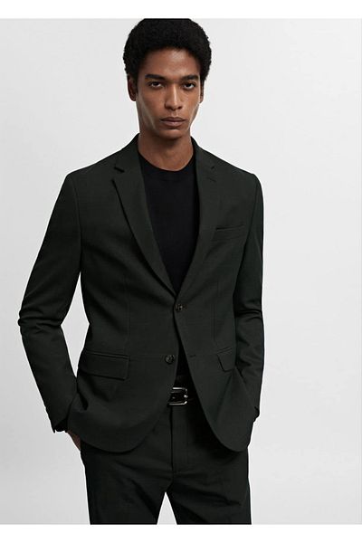 MANGO Man Stretch Fabric Super Slim Fit Blazer Jacket