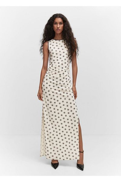 MANGO Woman Spate deschis, rochie cu modele